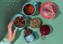 Load image into Gallery viewer, Holiday Trio Tin &amp; Spoon - Organic Black, Purple, Herbal Tea