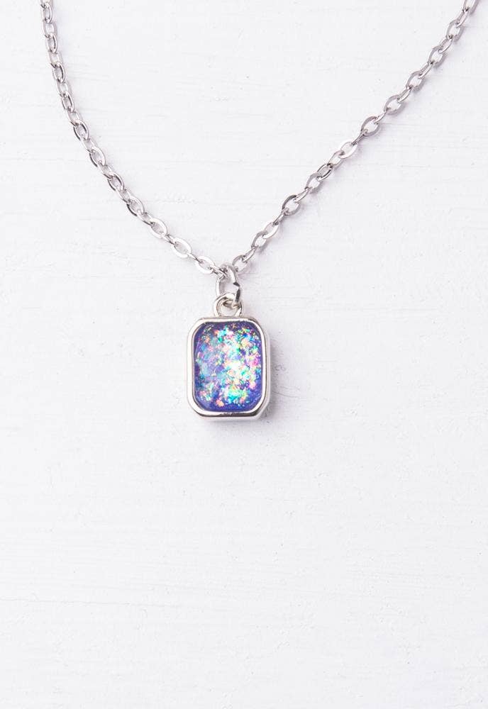 Lila Lavender & Silver Necklace