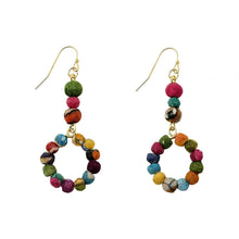 Load image into Gallery viewer, Kantha Exclamation Hoop Earrings