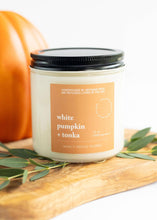 Load image into Gallery viewer, White Pumpkin + Tonka Candle | 12 oz Glass Jar