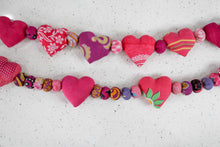 Load image into Gallery viewer, Saree Heart Garland - 5 ft