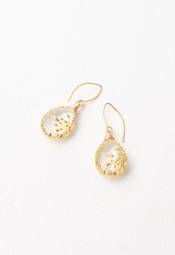 Blossom Earrings- Gold Plated Teardrop Dangle Earrings