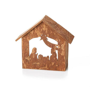 Cinnamon Bark Tea Light Nativity